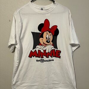 Disney White Minnie Mouse Retro Adult Shirt Large XL